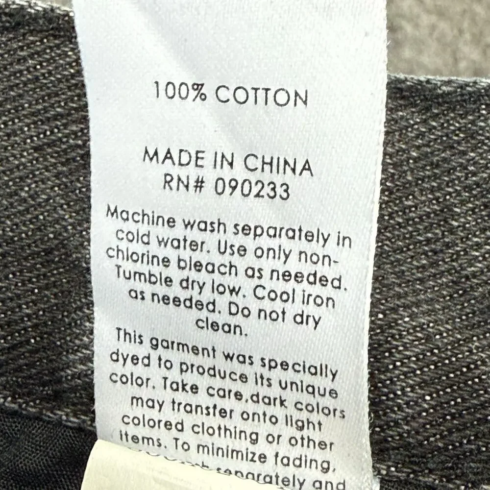 PacSun Jeans Women's Size 24 (25x27)‎ Black Button Fly Ultra High Rise Slim Worn